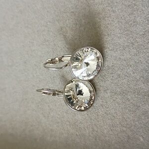 New Elegant White Gold Plated Clear Crystal Earrings